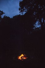 Campfire at night. Photo : Jamie Grill