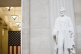 USA, Washington DC, Capitol Building, Close up of statue. Photo: Jamie Grill