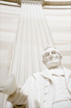 USA, Washington DC, Capitol Building, Close up of statue. Photo: Jamie Grill