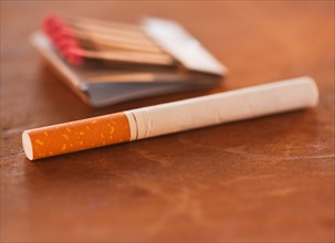 Close up of cigarette and matches. Photo: Daniel Grill