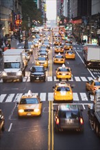 USA, New York City, Manhattan, Traffic on 42nd street. Photo: fotog