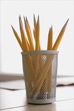 Pencils in metal cup. Photo: Rob Lewine