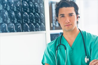 Portrait of male doctor .