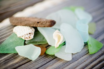 Collection of sea glass. Photo : Jamie Grill