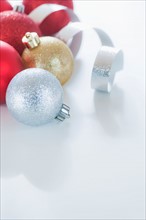 Studio shot of Christmas ornaments. Photo : Daniel Grill