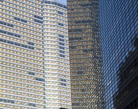 USA, New York State, New York City, full frame of skyscraper. Photo : fotog