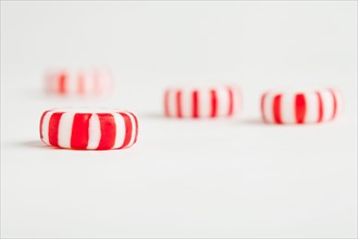 Red and white candy canes, studio shot. Photo : Sarah M. Golonka
