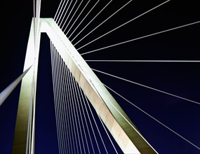 USA, South Carolina, Charleston, Detail of Arthur Ravenel Jr. Bridge. Photo : Henryk Sadura