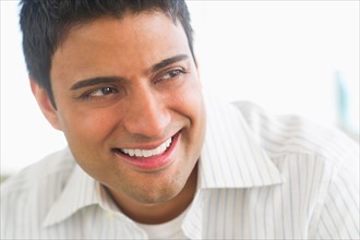 Portrait of man smiling.