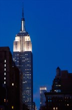 USA, New York, New York City. Empire State Building at dusk.