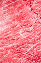 Close up of raw meat, studio shot. Photo : Jamie Grill