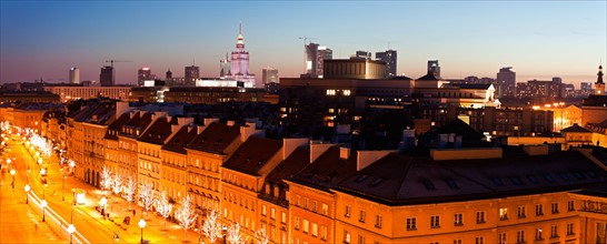 Poland, Warsaw. View over Krakowskie Przedmiescie towards downtown. Photo : Henryk Sadura