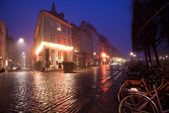 Denmark, Copenhagen. Nyhavn district on early winter morning. Photo : Henryk Sadura