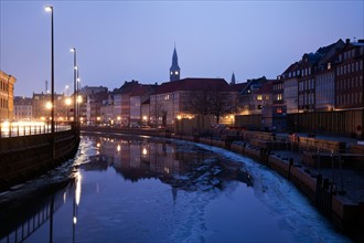 Denmark, Copenhagen. Old town scene on winter morning. Photo : Henryk Sadura