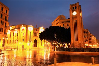 Lebanon, Beirut. Place d'Etoile with Parliament building. Photo : Henryk Sadura