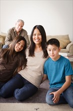 Portrait of cheerful family. Photo : Rob Lewine