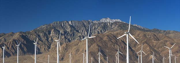 USA, California, Palm Springs, Wind farm.