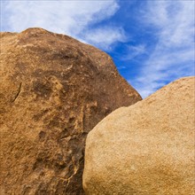 USA, California, Joshua Tree National Park, Detail of boulders.