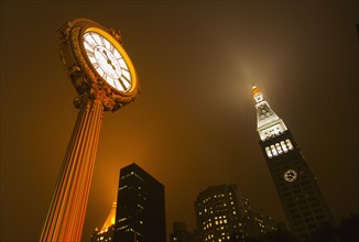 USA, New York City, Clock at Madison SQ Park.