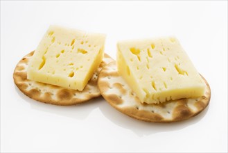 Pyrennes cow cheese with crackers.