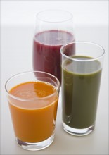 Various fresh juices in glasses. 
Photo: Jamie Grill