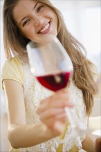 Woman enjoying wine. 
Photo : Jamie Grill