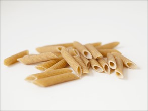 Dried pasta, close-up. 
Photo : Jessica Peterson