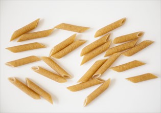 Dried pasta, close-up. 
Photo: Jessica Peterson