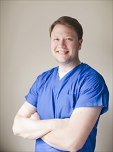 Portrait of male nurse. 
Photo : Jessica Peterson