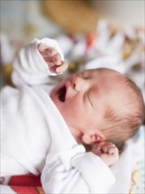 Portrait of newborn baby boy(2-5 months). 
Photo : Jessica Peterson