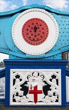 UK, London, Tower Bridge crest.