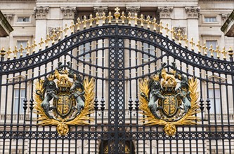 UK, London, Gate at Buckingham Palace.