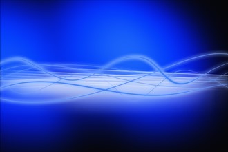 Blue background representing electromagnetic wave.