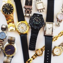 Variety of wrist watches.
