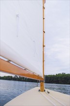 Close-up of yacht sail. Photo : Daniel Grill