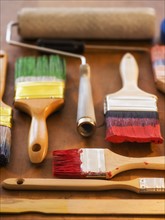 Collection of painting utensils. Photo : Daniel Grill