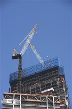 USA, New York City, Construction crane on site. Photo : fotog