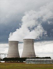 France, Rocroi, Cooling towers of nuclear power plant. Photo: Mike Kemp