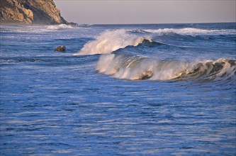 Mexico, Oaxaca, Huatulco, Waves at Conejos Bay. Photo : DKAR Images