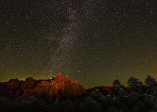 Red Canyon at night.