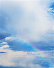 Rainbow in clouds.