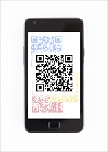 Barcode on mobile phone.