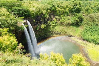 Wailua Falls, Landscape with waterfall. Photo : Jamie Grill
