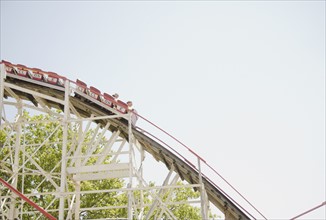 Roller coaster in amusement park. Photo : Jamie Grill