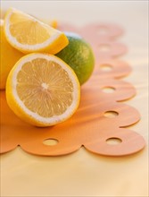Studio shot of lemons. Photo : Daniel Grill