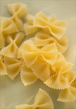 Studio Shot of bow tie pasta. Photo : Daniel Grill
