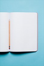 Singlewooden sharpened pencil with blank composition notebook. Photo : Kristin Duvall