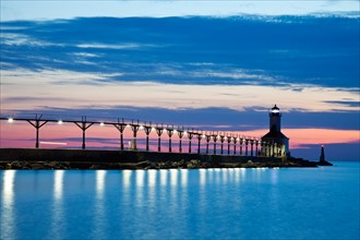 Michigan City Lighthouse at sunset. Photo: Henryk Sadura