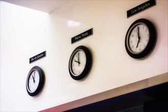World time zone clocks.