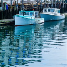 Fishing boats in harbor. Portland, Maine.